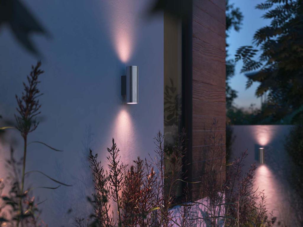 Philips Hue WCA Appear Outdoor Wall Lantern, Inox | Philips Hue