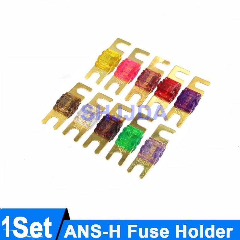 1Set ANS Fuse Holder Car Audio MIDI Small Flat Fuse Base 20A 30A 40A 50A 60A 70A 80A 100A 125A 150A 200A ANL Fuse Holder Fuse Holders1