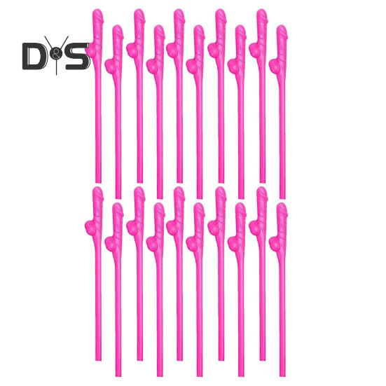 10/20Pcs Bachelorette Party Willy Straws Funny Drinking Straws for Girls Night Out Reusable Food Grade Plastic Straws Party Favors Crazy Night Straw