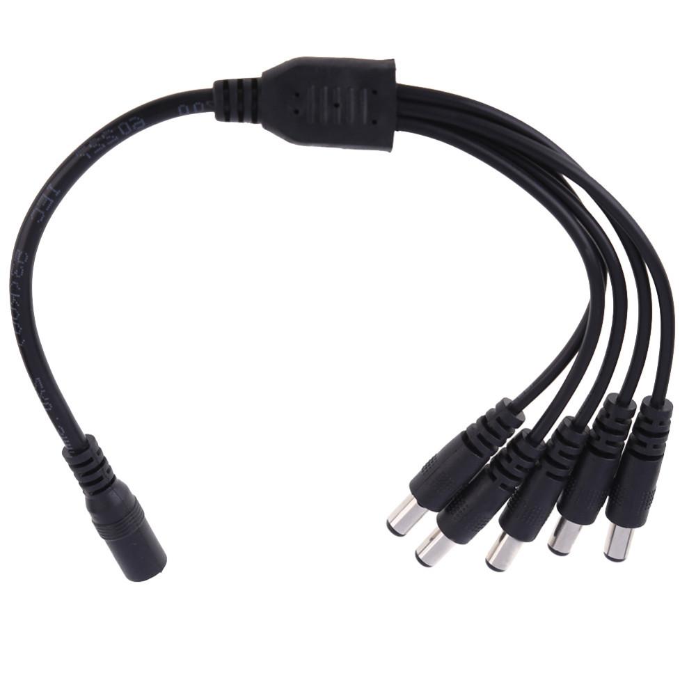 1-10pcs 1 DC Female To 2/3/4/5 Male plug Power Cord adapter DC Connector Cable Splitter LED Strip lights CCTV Security Camera