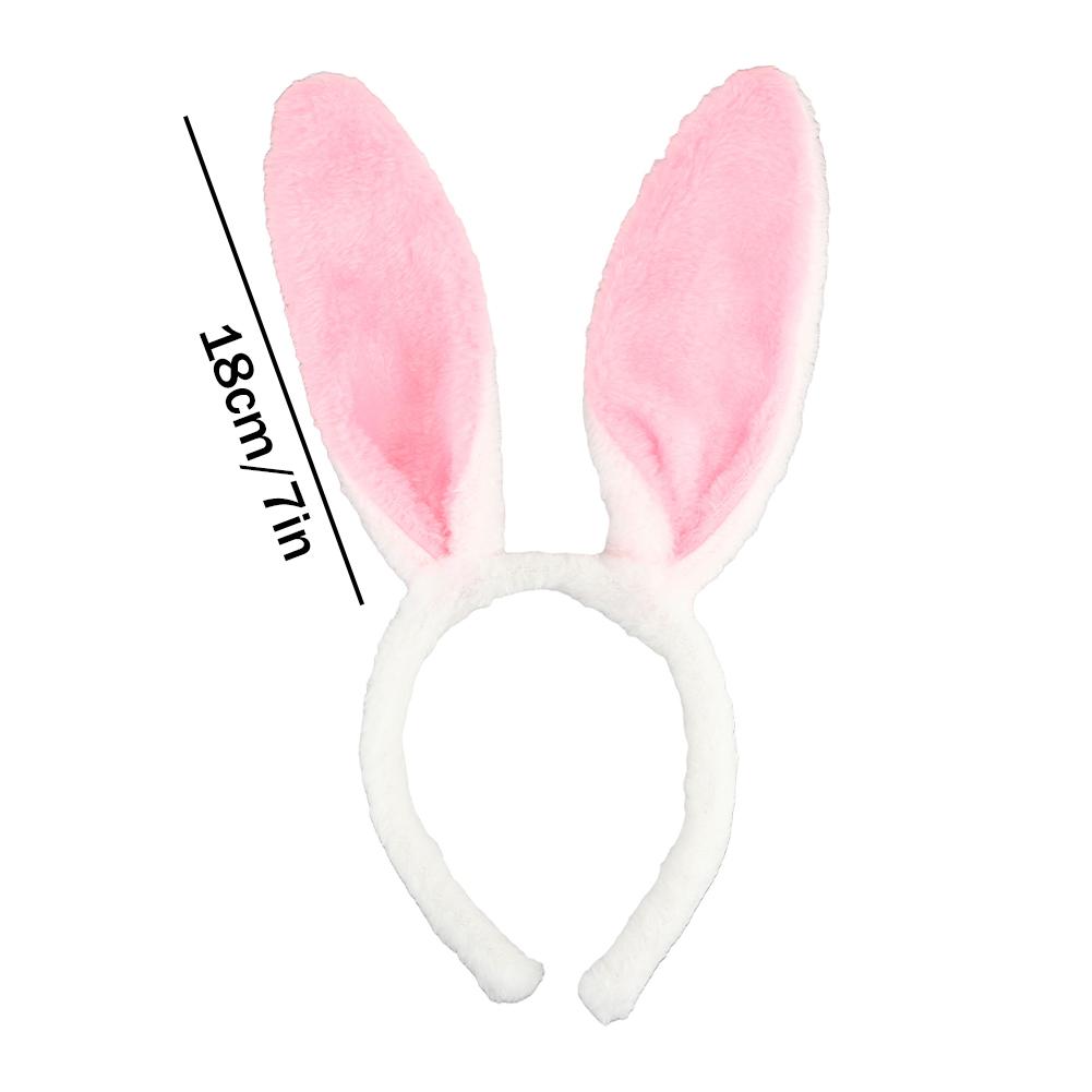Easter Bunny Ears Headband Plush Rabbit Ear Hairband For Kids Adults Easter Party Favors Costume Accessory Holiday Decoration