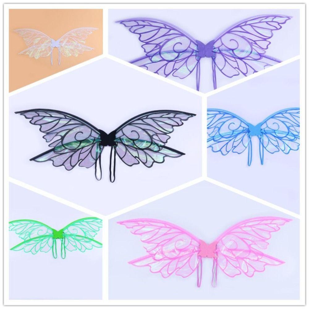 2025 Girl Butterfly Wing Colorful Adult Children Fairies Wing Costume Halloween Decoration Halloween Party Supplies