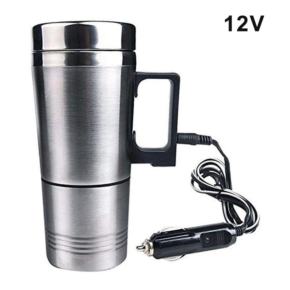 300ml 12V/24V DC Car Heating Cooling Cup Electric Car Kettle Safe Removable Travel USB Heating Cup for Car Winter Accessories