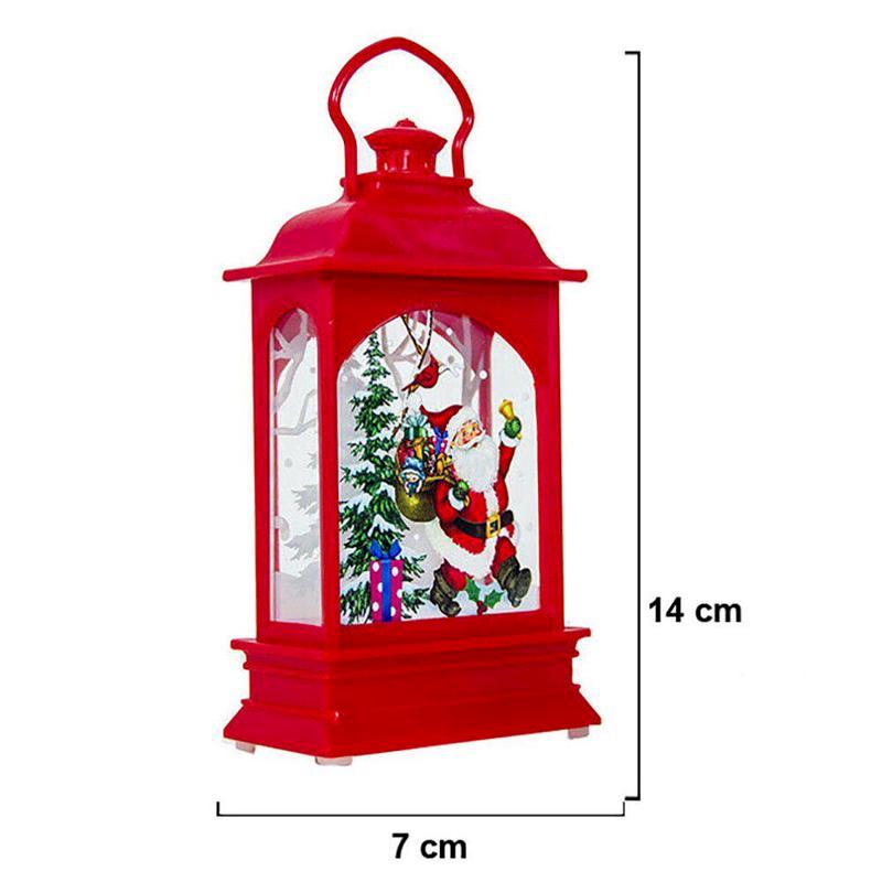 Christmas Tree Hanging Lamp Vintage Decorative Light Santa Claus Snowman Light Decor Hanging Lantern
