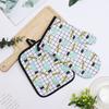 Fashion Pattern Kitchen High Temperature Resistanct Insulation Pad Microwave Oven Baking Gloves