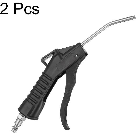 HARFINGTON 2pcs Air Blow Gun High Flow Air Compressor Blow Gun with 1/4" NPT Male Air Plug and Angled Bent for Industrial Household Air Tools