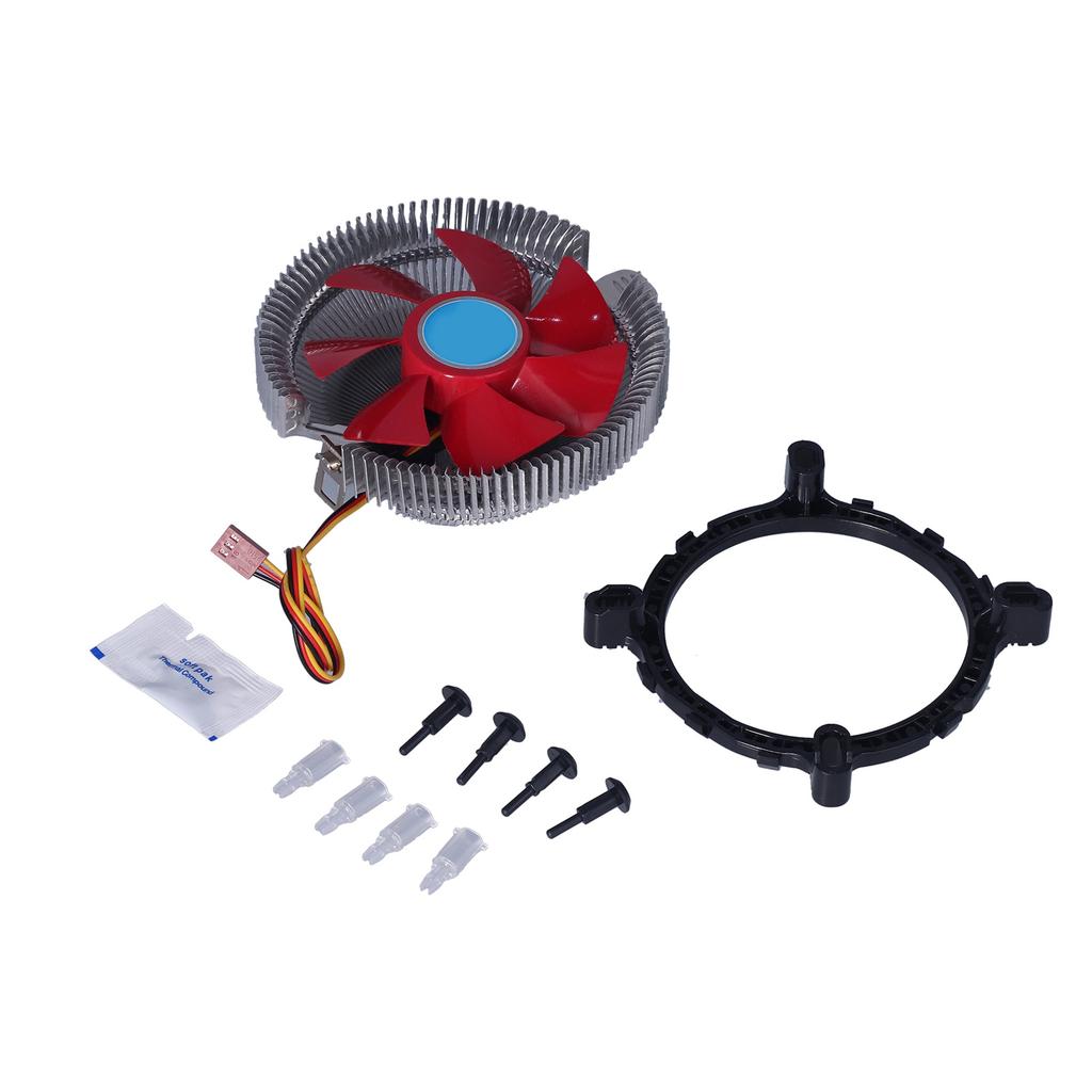 CPU Cooler Pure Aluminum Material Dispersed Conduction Silent Heat Dissipation Cooling Fan for Office Computer