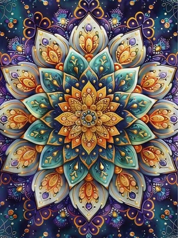 Diamond Painting New Collection 2024 Vintage Mandala Flower Diy Full Square Round Drill Rhinestone Embroidery Color Floral Mosaic Cross Stitch Kits