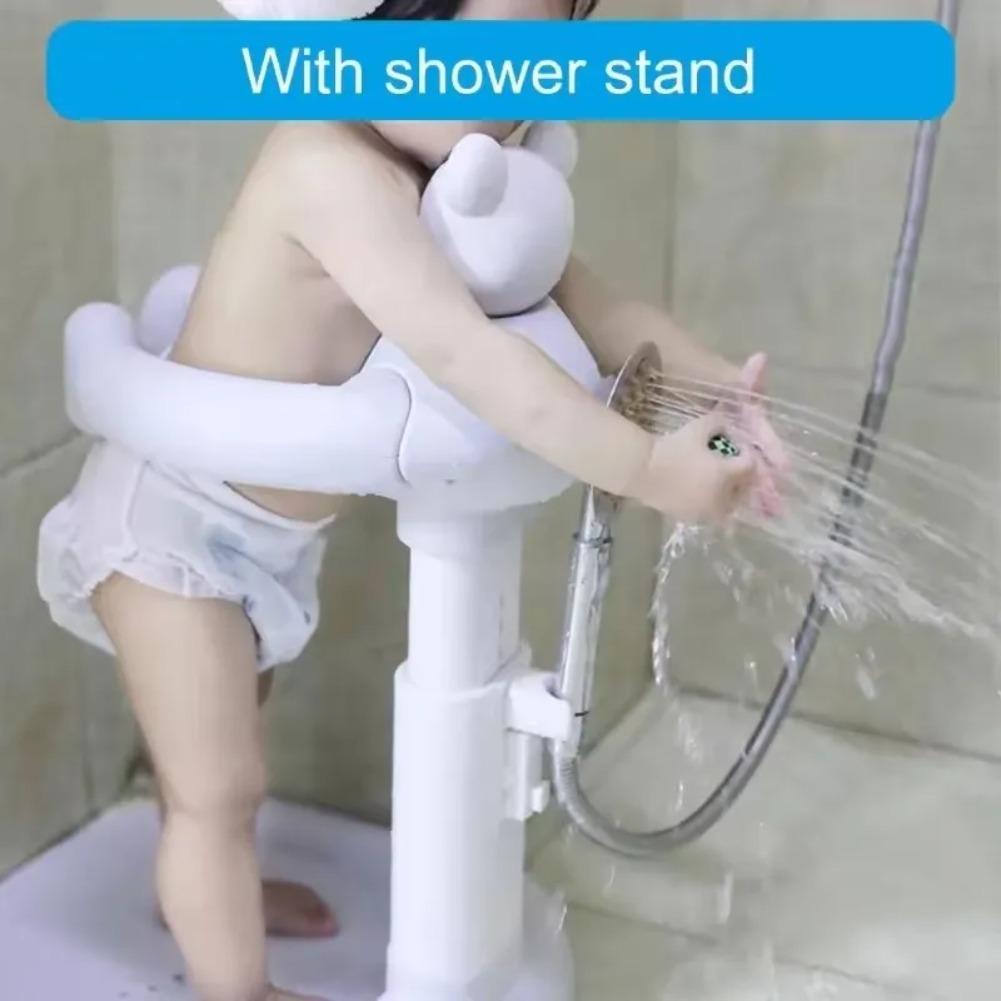 Vasca da Bagno per Bambini in Piedi Maniglia Doccia Regolabile per Bambini Supporto Bagno Vasca da Bagno Pieghevole per Bambini Supporto Sicuro Bagno
