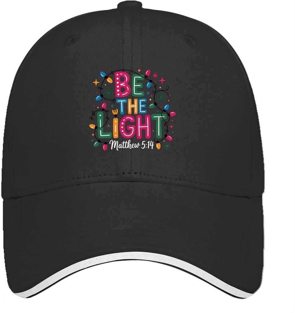 Be The Light Matthew 5 14 Christian Baseball Cap Polyester Adjustable Casual Outdoor Hat Unisex Adult