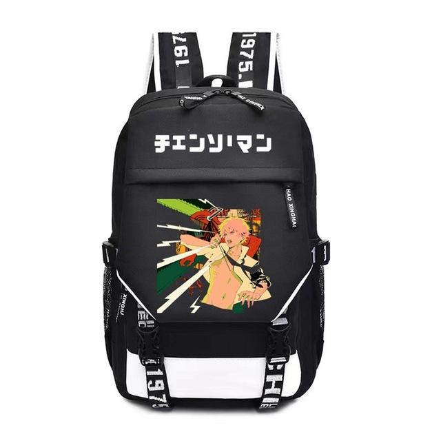 Animation, Chainsaw Man, Sac à dos, Sac de voyage d'extérieur, Cartable étudiant grande capacité.
