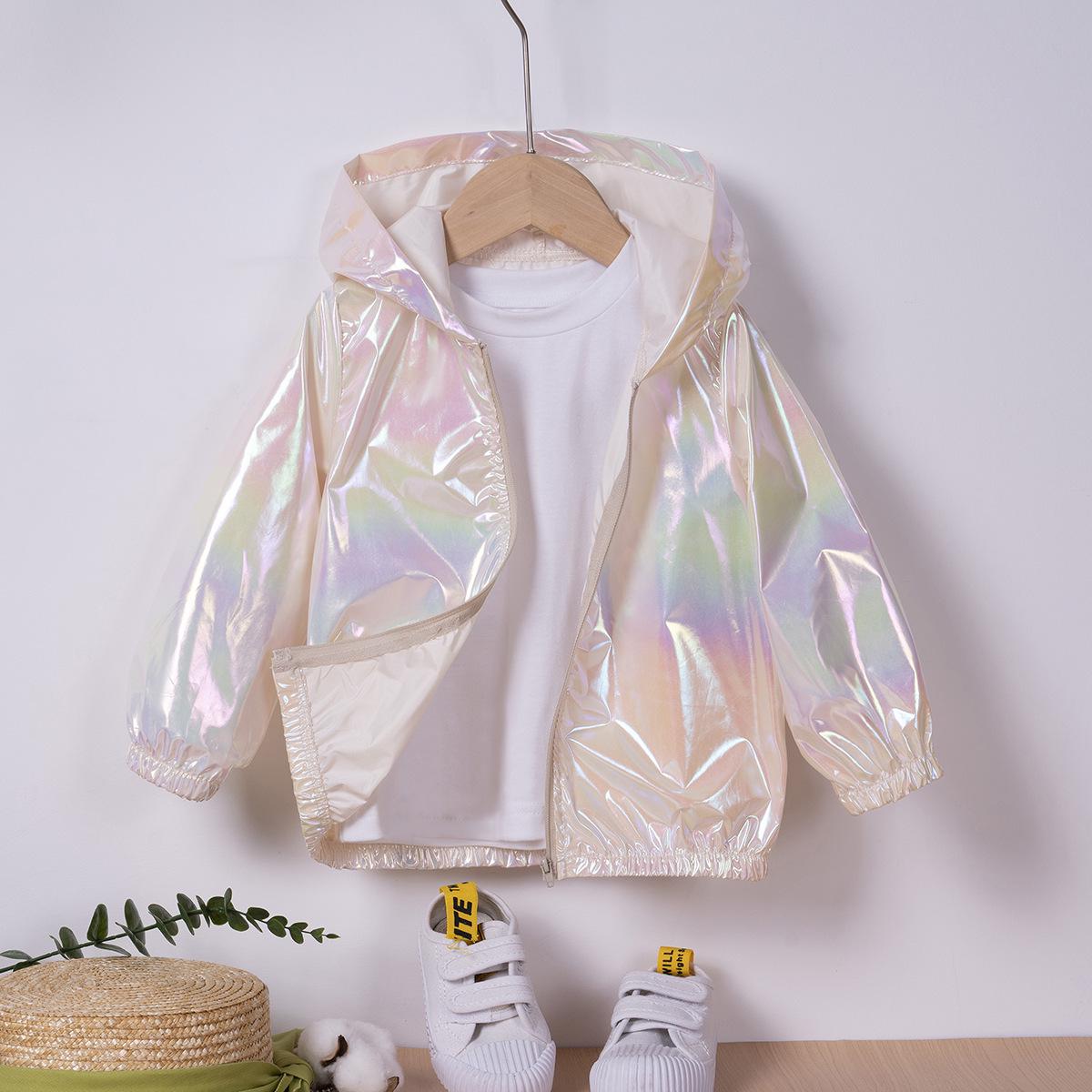 

Spring & Autumn Kids Hooded Zipper Jacket - Casual Long/Short Tops for Boys & Girls 90 брудно-білий