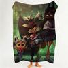 cartoon H Helluva B Boss Throw Flannel Throw Blanket Suitable for Sofa Living Room Bedroom