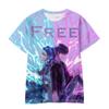 Cartoon Animation Children's 3D Digital Printing Casual Fashion Loose Children's T-shirt