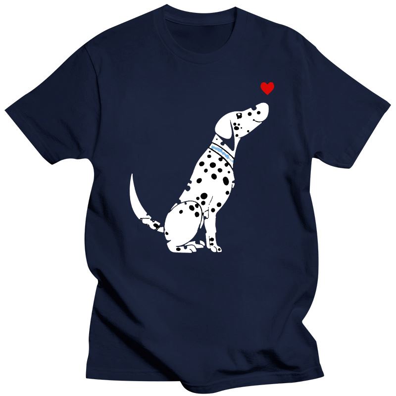 Cotton Oneck Unisex T Shirt Custom Printed Tshirt Cute Dalmatian Unisex Tshirt