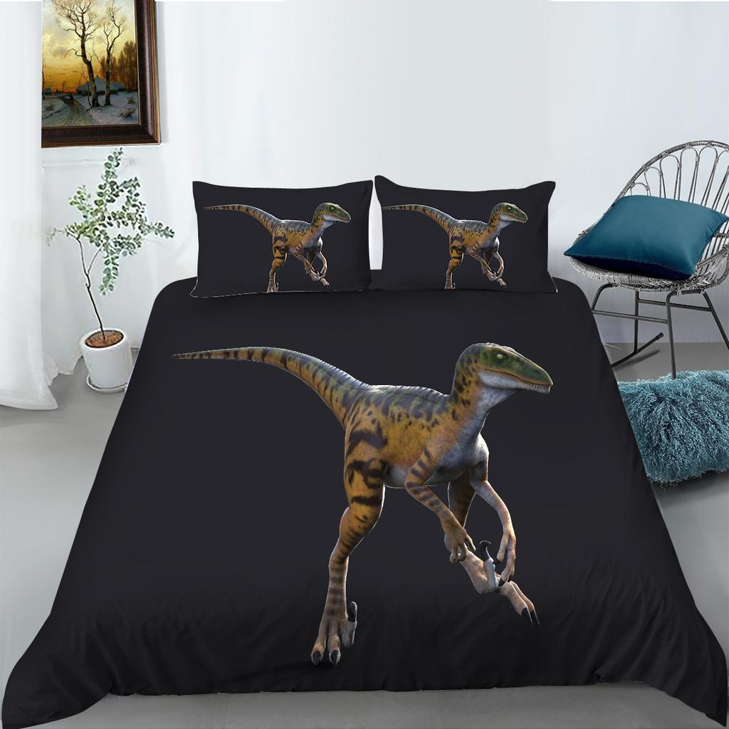 3D Dinosaur Digital Printing Comfortable Polyester Bedding Two Or Three-Piece Set