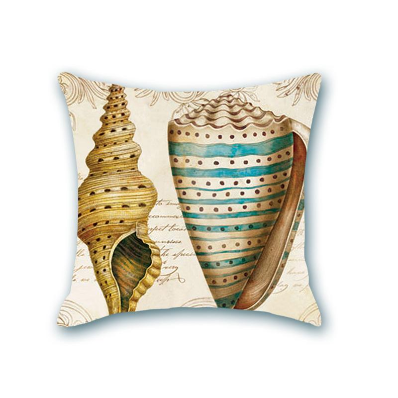 Retro Ocean Series Imitation Super Soft Pillow Cover Octopus Starfish Cushion Sofa Nap Bedside Pillow