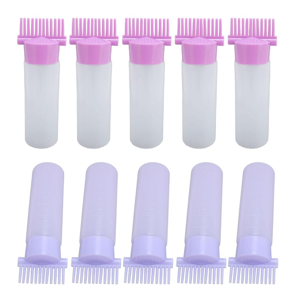 5pcs Root Comb Applicator Bottle Hair Dye Oil Applicator Bottle Applicator Brush with Graduated Scal