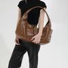 Designer Half Moon Shoulder Bag Women Punk Style Rivet motorcycle Bag French Style Female Commuting Underarm Handbag Big Tote