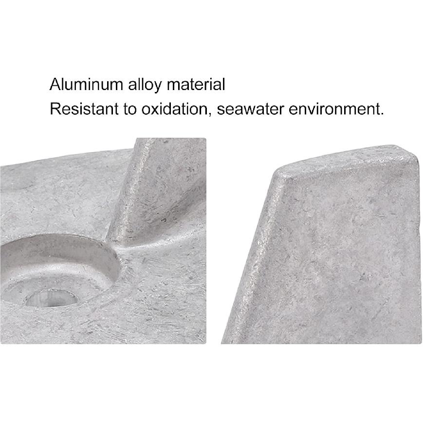 822157T2 Outboard Trim Tab Anode, Boat Motor Trim Tab Anode Aluminum Alloy Replacement for 25?50 2 4 Stroke