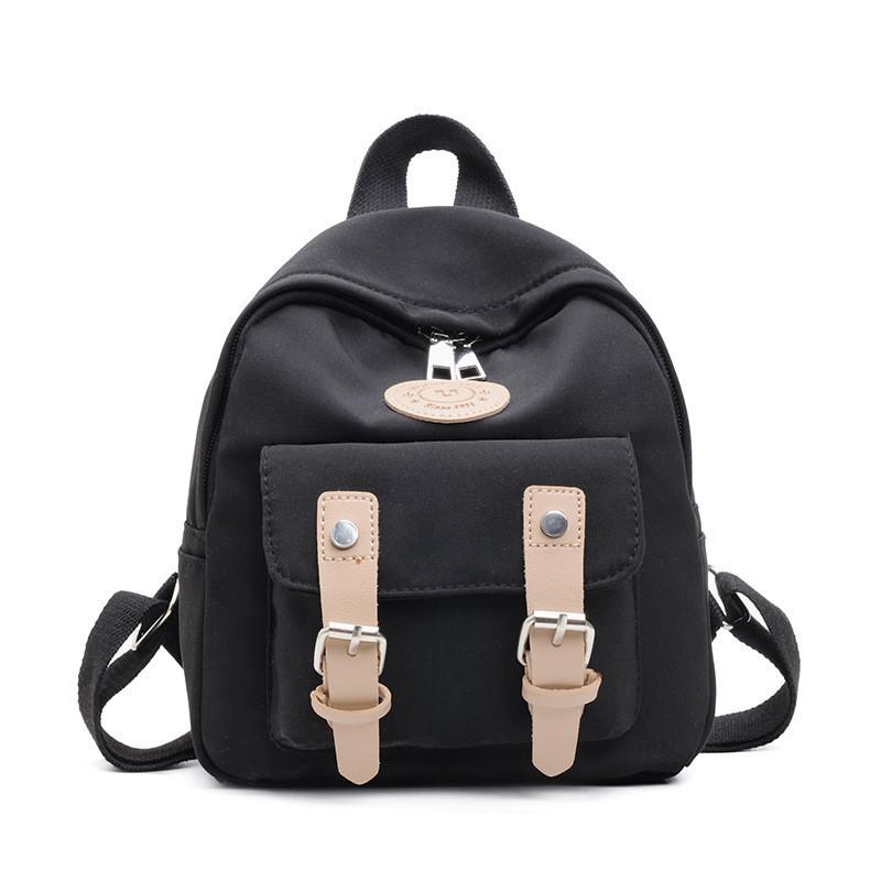 Stylish And Waterproof Nylon Backpack For Girls With Trendy Color Block Design