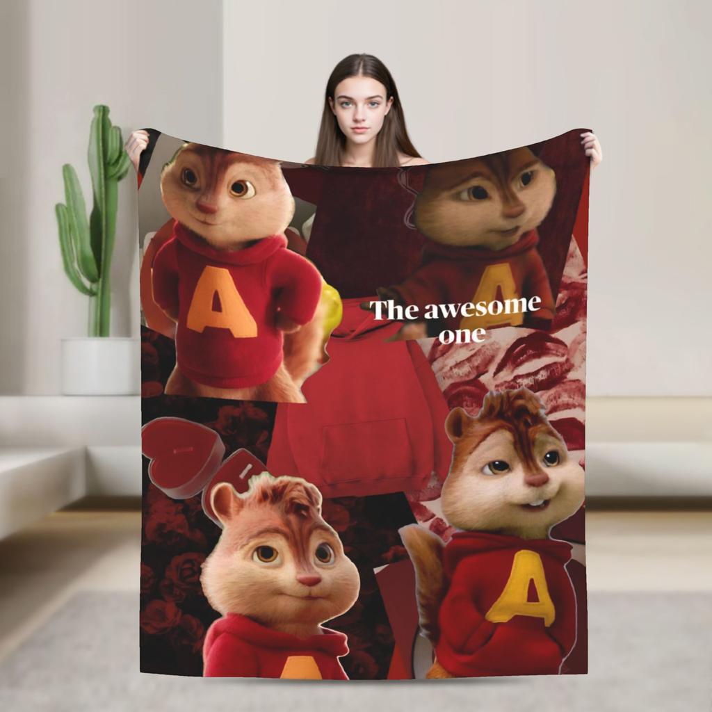 Alvin and the Chipmunks Blanket Multi-size Cozy and Lightweight  Throw Blankets for Couch Sofa and Bed
