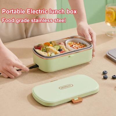 900 ml elektrische Lunchbox, tragbarer Speisenwärmer mit Wärmespeicherung, Lunchbox für Büroangestellte, beheizte Isolierbox fürs Camping