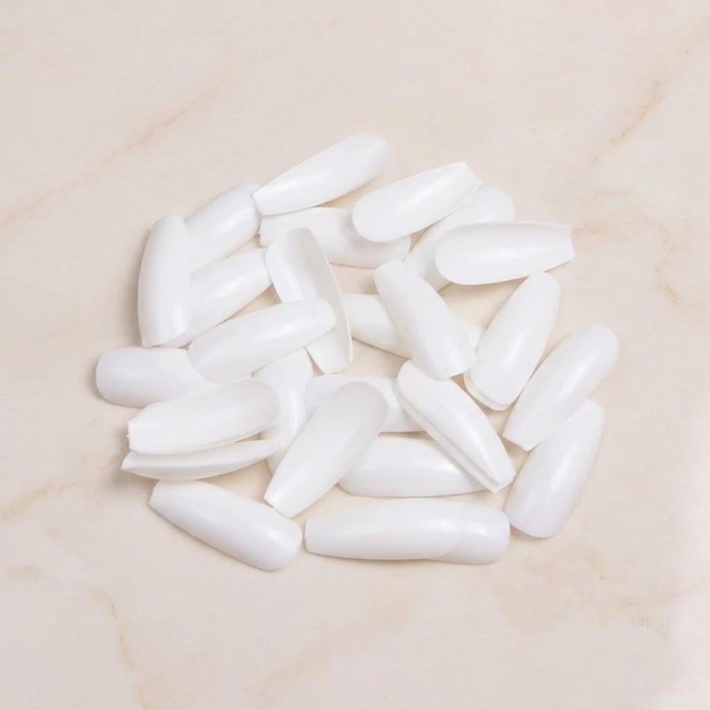 

100pcs French Ballerina Fake Nail Tips Clear Acrylic Half Tips Artificial False Nails Manicure DIY Professional Gel