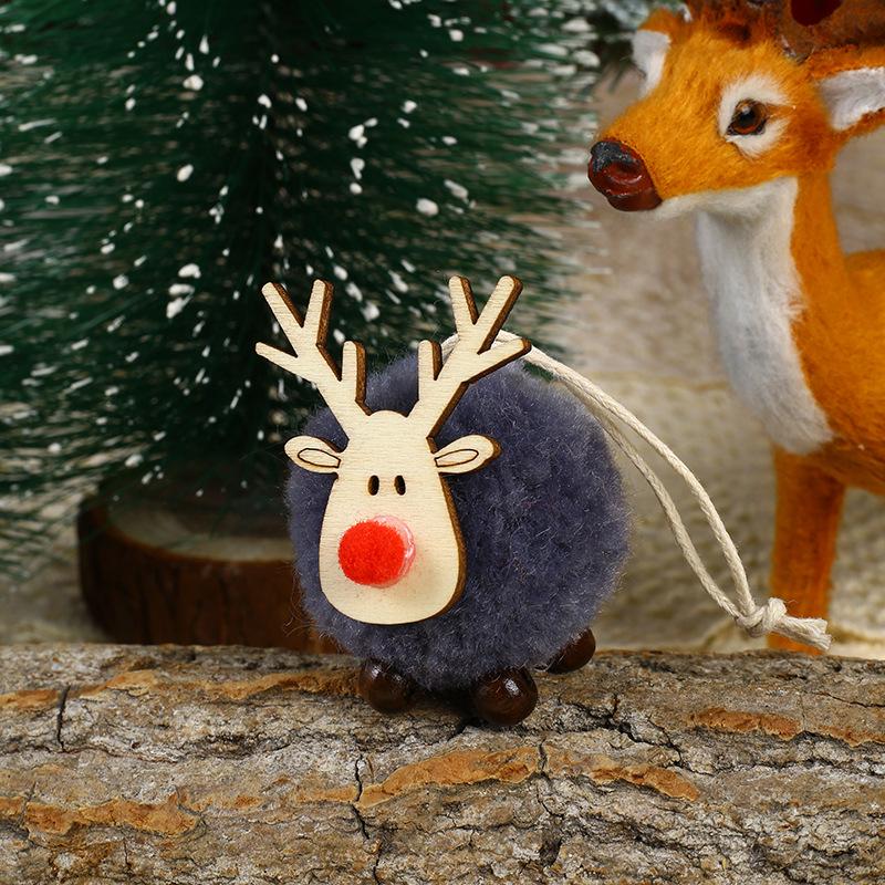 Christmas Decorations Wool Felt Cartoon Deer Pendant Creative New Elk Pendant Christmas Tree Pendant Gift