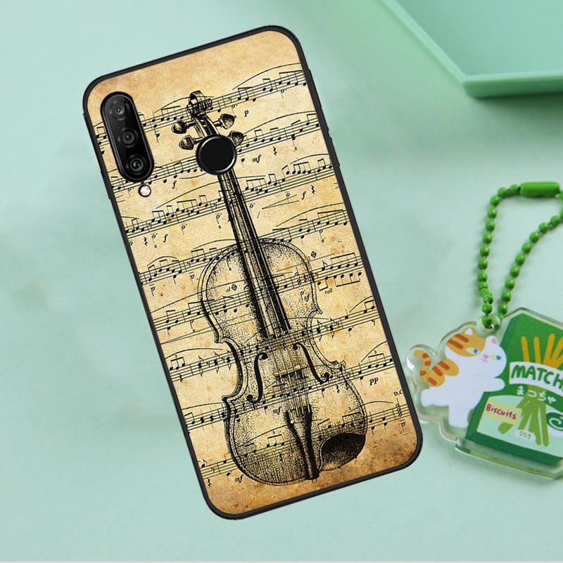 Coole Musikgeige für Huawei Nova 12i 12s 7i 8i 11i 9 10 SE Y90 Y60 Y70 Y72 Y61 Y91 P30 P40 Lite P60 Pro Hülle