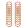 20pcs M14x1.5 Copper Oil Drain Plug Crush Washers Coolant Seal Circle Gasket Set