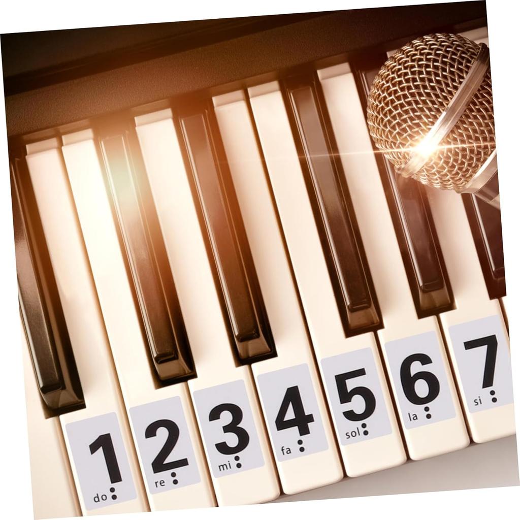 Piano Keyboard Adhesive Stickers 88 Key Piano Number Stickers Keyboard Piano Decals Removable Piano Keyboard Note Labelsfor Learning