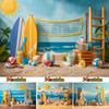 Mocsicka Beach Volleyball Surfboard Backdrop Summer Tropical Theme Kid Birthday Party Photography Background Baby Show Photozone