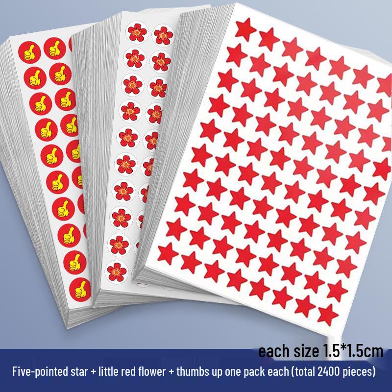 Yellow Star Reward Stickers for Kids - Smiley Face for Self-Discipline & Praise In Elementary School