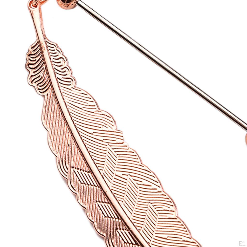 Metal Feather Bookmark, DIY Beadable Hook Book Marker for Kids, Adults