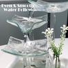 Dcor Home Imitation 3-Tier Glass Tabletop Fountain Natural Office Relaxing Desktop Zen Waterfall Meditation Fountain Led Lights