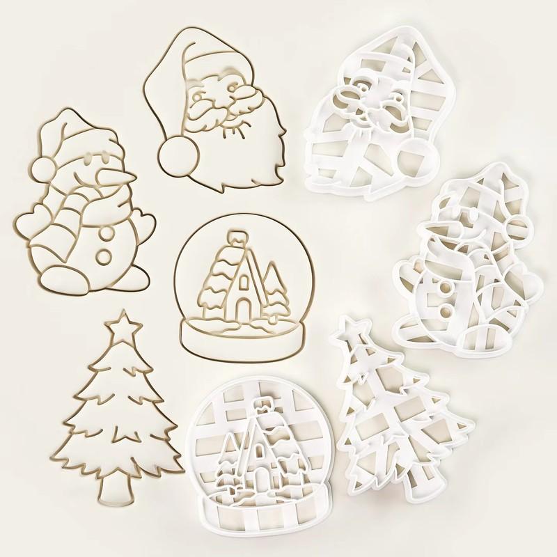 Vykrajovátka na vánoční cukroví Perník Pan Santa Claus razítko do forem pro děti Vánoční večírek Embossovač Forma na sušenky Pečicí potřeby