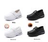 Women's Soft Sole Breathable Nurse Shoes - Genuine Leather, Non-Slip Air Cushion, Thick Sole, Comfortable & Durable for Long Wear.
