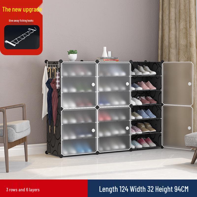 Foldable Multi-layer Shoe Rack: Vertical Wall-mounted Storage Cabinet for Students and Dorms