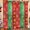 Chirstmas Red White Green Three Colors Rain Silk Curtain Cartoon Santa Claus Merry Christmas Decor 2025 Happy Year 2026