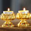 Mini-Kerzenhalter Handwerkskunst Kerzenständer Ornament Metall Lotus-Kerzenständer Tempel