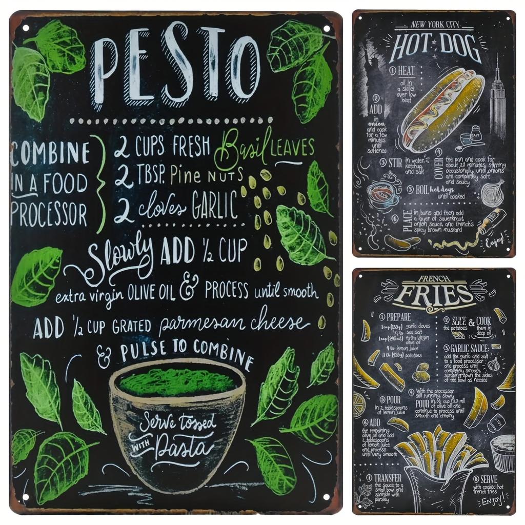 Zartes Fast Food Metallschild Heimzimmer Wanddekor Plakette Vintage Restaurant Bar Café Küche Metallposter Raumdekoration