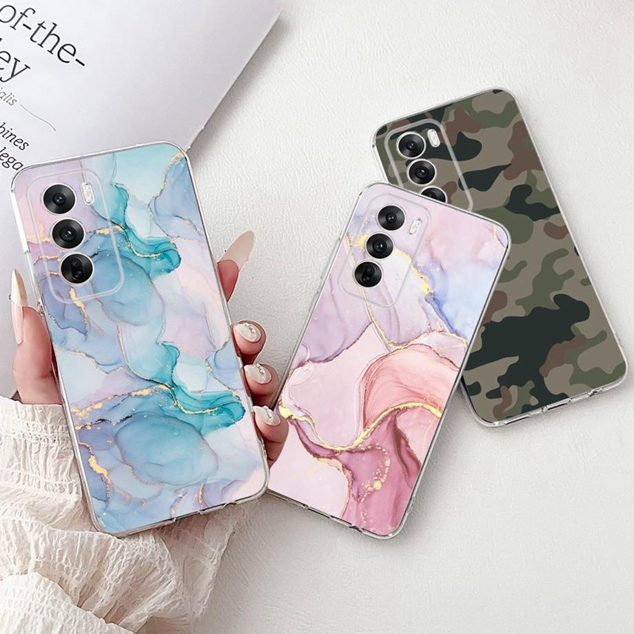 Soft Clear Silicone Back Cover For Oppo Reno12 Pro CPH2629 Phone Case Marble Butterfly Capa For Reno 12 12Pro 5G CPH2625 Capa
