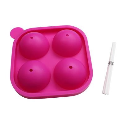 Stampo per lecca-lecca a 4 fori uniformi con 4 bastoncini per torta al cioccolato, stampo in silicone sferico rotondo per cottura fai da te
