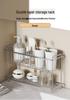 Stainless Steel Double Layer Kitchen Cutlery & Bathroom Drain Basket, Punch-Free Storage Rack for Cosmetics & Household Items