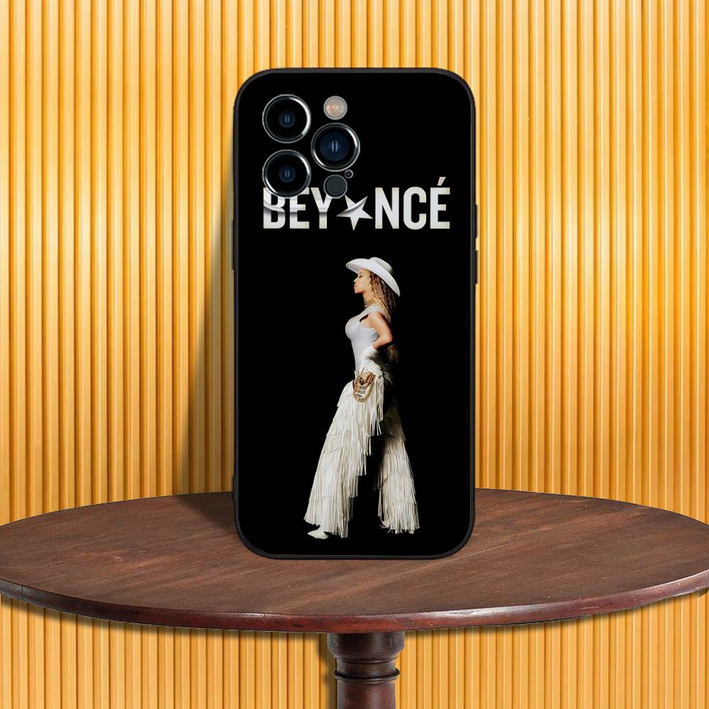 B-Beyonce Phone Case For iPhone 16,15,14,13,12,11,Pro,Max,Plus,X,XS,SE4,E,Mini,Soft Black Case
