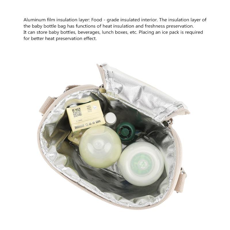 Cotton Insulated Breastmilk Cooler Bag for Travel Portable Breast Pump Storage & Bottle Carrier Compact Nursing Mom Backpack