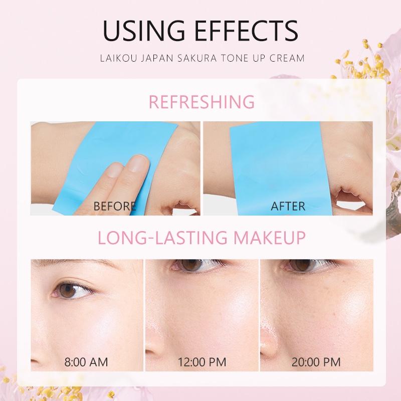 LAIKOU Japan Sakura Tone Up Cream Conceal Blemishes Brightening 30g