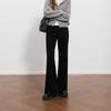 Sancai 2025 Winter Chenille Flared Slit Casual Pants
