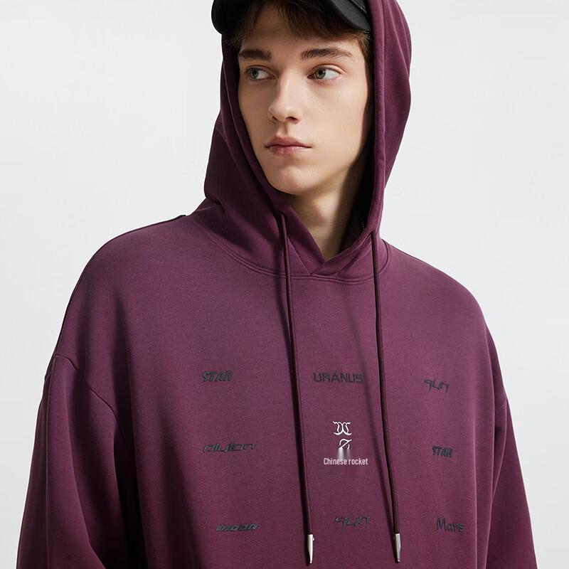 

Худи свободного кроя с английским принтом Cabbeen XL